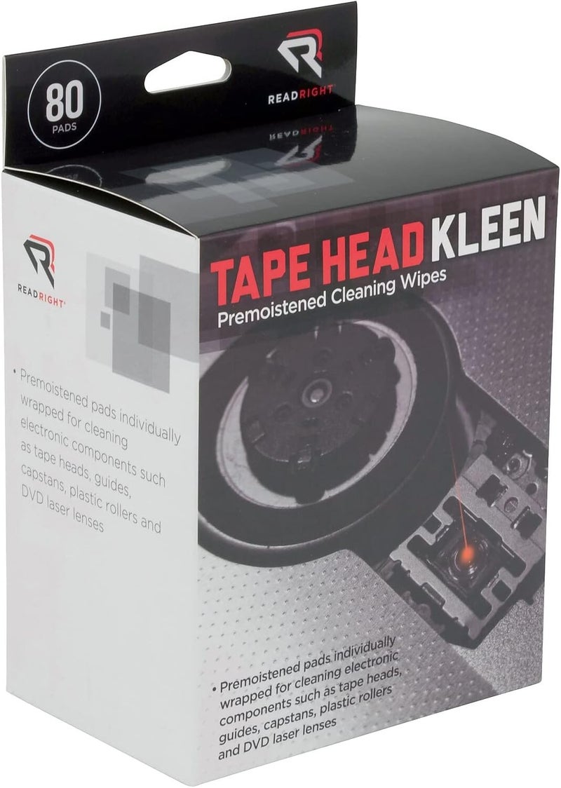 Read Right Tape head premoistened cleaning pads, 80/box RRTRR1301 - Image 3